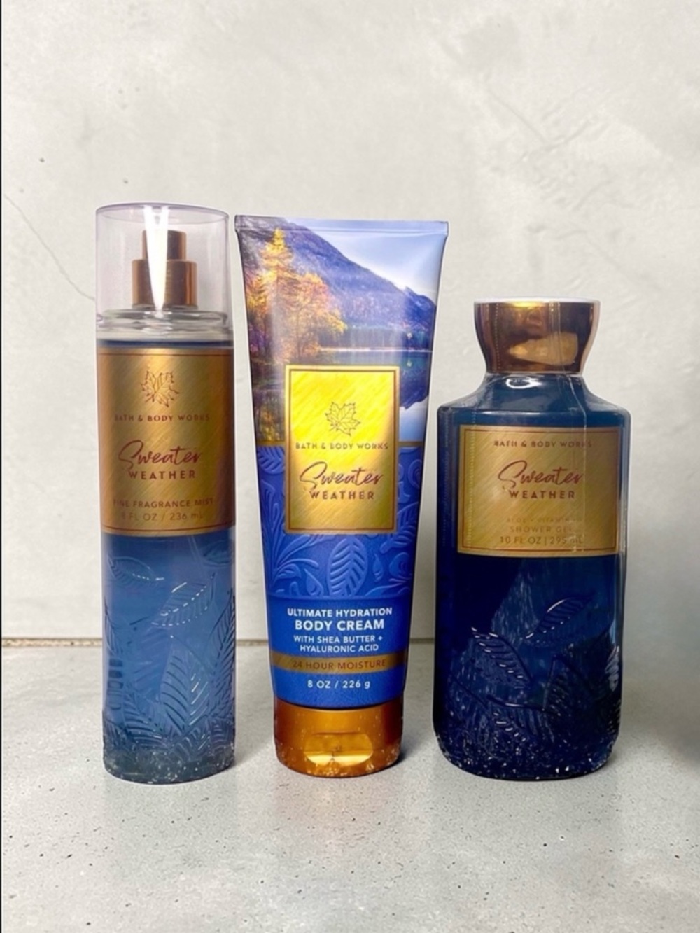 Bath & Body Works Sweater Weather Fall Scent Lotion Gift Set Nwt